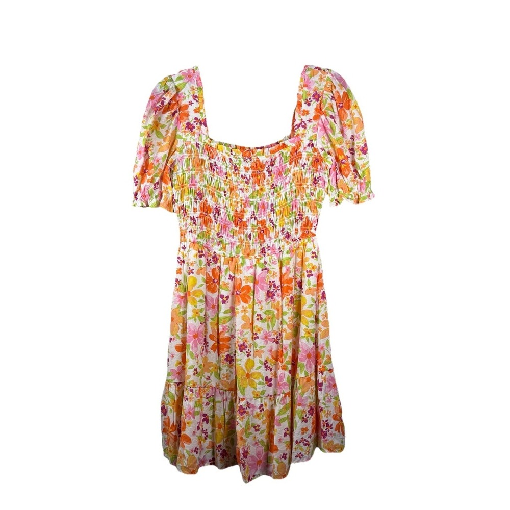 Mine Women's Floral Off The Shoulder Midi Dress Med Cottagecore‎ Preppy Spring